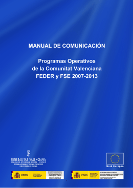 MANUAL DE COMUNICACIÓN Programas Operativos de la