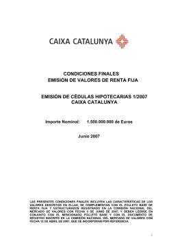 8127 Cédulas Hipotecarias Caixa Catalunya 1/2007