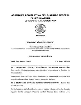 Comisin Instaladora - Asamblea Legislativa del Distrito Federal