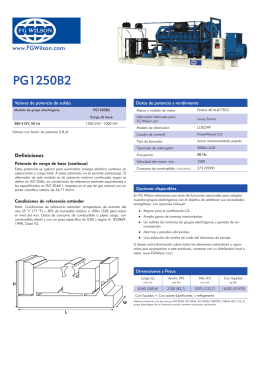 PG1250B2 - FG WILSON Gas and Diesel Generator Sets