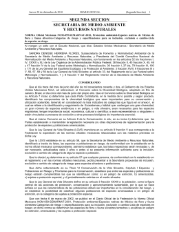 Nom-059-semarnat-2010 - Secretaría de Medio Ambiente y