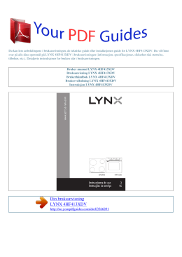 Brukerhåndbok LYNX 4HF413XDV
