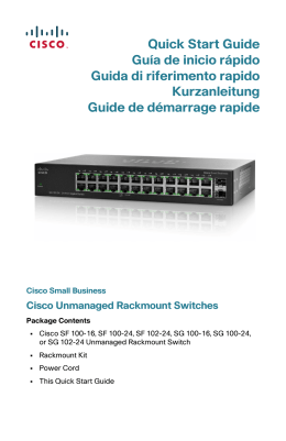 100 Series Unmanaged Rackmount Switches Quick Start