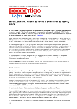 El BBVA destinó 57 millones de euros a la prejubilación de Ybarra y