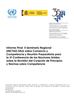 Informe Final II Seminario Regional UNCTAD