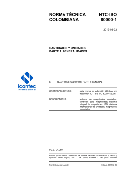 NTC-ISO 80000-1 - ICONTEC Internacional