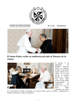 El Santo Padre recibe en audiencia privada al Maestro de la Orden
