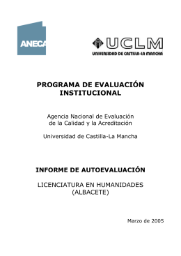 Informe de Autoevaluación - Universidad de Castilla