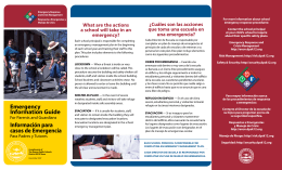 Emergency Information Guide Información para casos de Emergencia