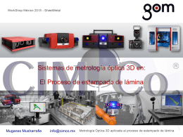 Sistemas de metrología óptica 3D en: El Proceso de
