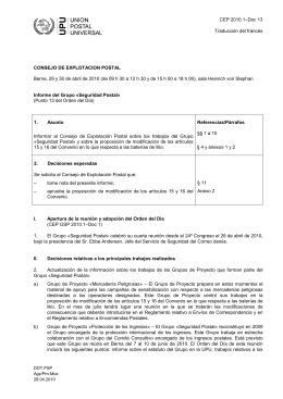 CEP 2010.1–Doc 13 Traducción del francés CONSEJO DE