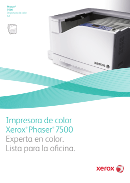Impresora de color Xerox® Phaser® 7500 Experta en color