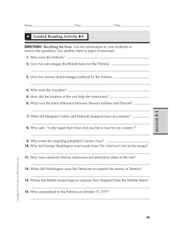 6-1 Guided Reading Activity 6-1