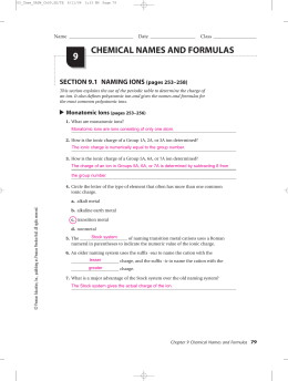 chemical names and formulas 9