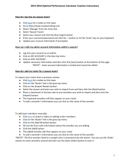 2015-2016 Optimal Performance Calculator Coaches Instructions