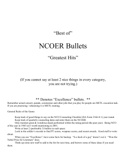 NCOER Bullets - ArmyWriter.com