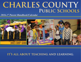Parent Handbook/Calendar - Charles County Public Schools