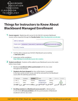 Things for Instructors to Know About Blackboard