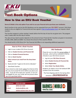 Text Book Options - EKU Manchester Campus