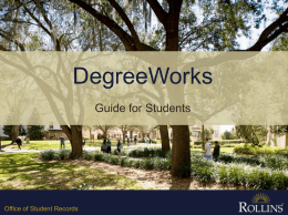 DegreeWorks - Rollins College