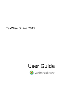 My Document - TaxWise Online 2015