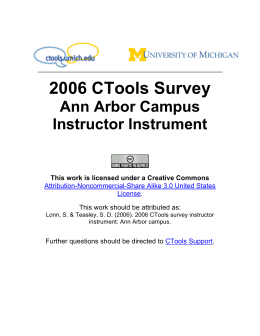 2006 CTools Survey -