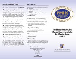 Pediatric Primary Care Mental Health Specialist Certification
