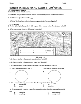 Earth Science Final Exam Study Guide