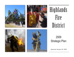 2008 Strategic Plan - Highlands Fire Department