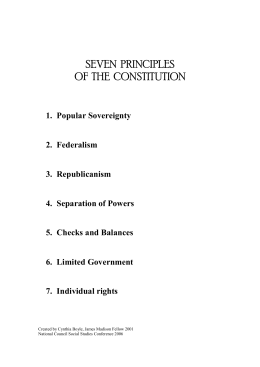 SEVEN PRINCIPLES OF THE CONSTITUTION