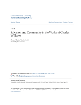 Salvation and Community in the Works of Charles Williams