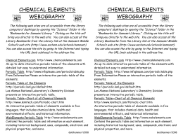 chemical elements webography chemical elements webography