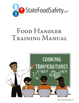 StateFood Safety Training Manual Cover