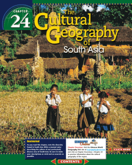 Chapter 24: The Cultural Geography of South Asia