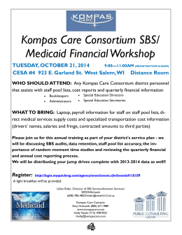 Kompas Care Consortium SBS/ Medicaid Financial Workshop
