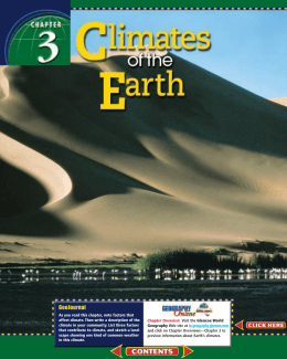 Chapter 3: Climates of the Earth