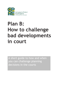 Judicial review and planning decisions