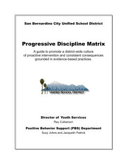 SBCUSD Progressive Discipline Matrix