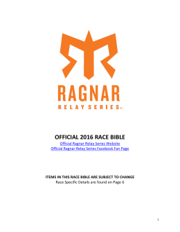 Race Bible - Ragnar Relay