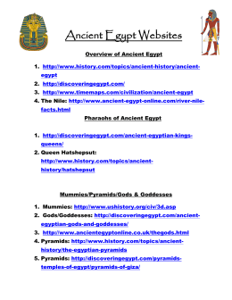 Ancient Egypt Websites - Dracut Public Schools