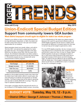 2015 Budget Newsletter - Union-Endicott Central School District Home
