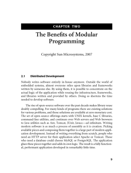The Benefits of Modular Programming