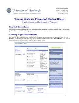 Viewing Grades Online with PeopleSoft Student Center 9