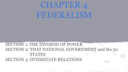 CHAPTER 4 FEDERALISM