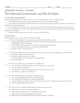 The National Government: and the 50 States - TDS-Net