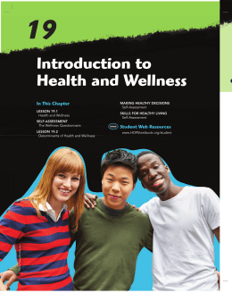 introduction to Health and Wellness