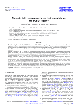Magnetic field measurements and their uncertainties: the FORS1
