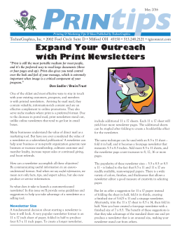 Expand Your Outreach with Print Newsletters