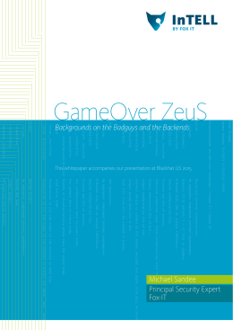 GameOver ZeuS - Fox-IT