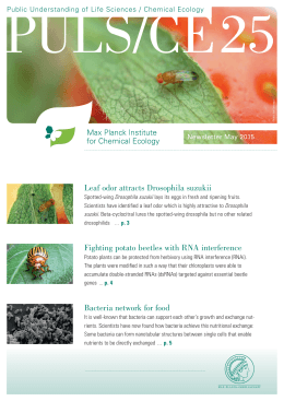 Issue 25 May 2015 - Max Planck Institute for Chemical Ecology